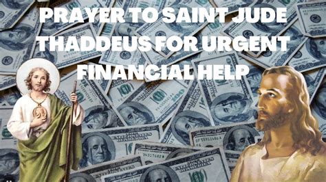 prayer for financial help st jude|Prayer to St. Jude Thaddeus for Urgent Financial Help.